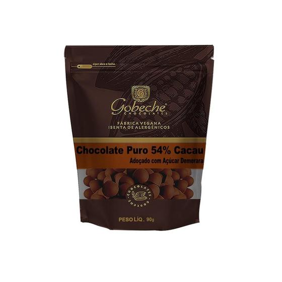 Imagem de Gotas Chocolate Puro 54% Cacau Gobeche - Adoçado com Açúcar Demerara - 90g