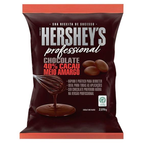 Imagem de Gotas de Chocolate Meio Amargo 2,01kg - Hersheys Professional