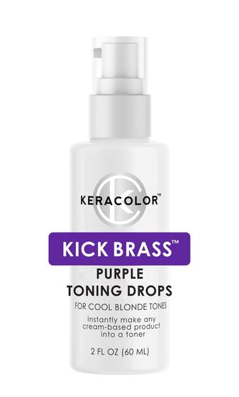 Imagem de Gotas Tonificantes Keracolor Roxo Concentrado 60ml - Para Cabelos Loiros