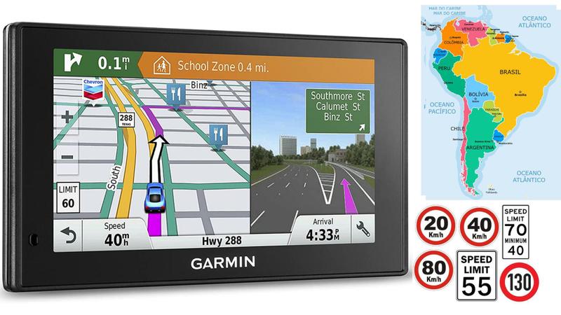 Imagem de Gps Garmin Drive 53 Mapa América do Sul - Base radares Português do Brasil