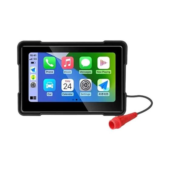 Imagem de GPS para Motocicleta 5 Polegadas à Prova D'água - com Carplay e Android Auto