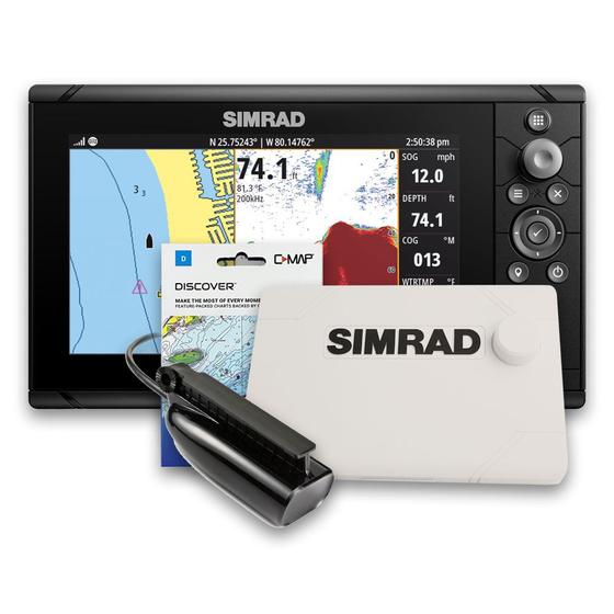 Imagem de GPS Sonar Simrad Cruise 9 c/ Capa Moldura Transdutor e Carta