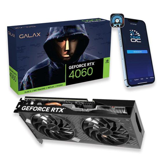 Imagem de Gpu NV RTX4060 8GB 1-CLICK OC 2X V2 GDDR6 128BIT Galax 46NSL8MD9NXV - Galaxy Microsystems LTD.