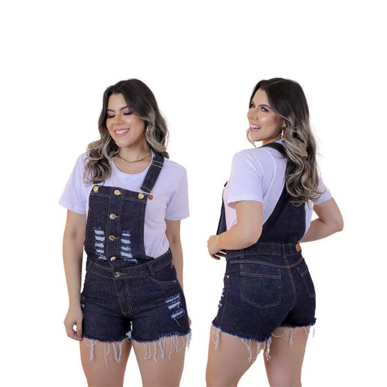 Imagem de Grade 6 Jardineiras Jeans Lycra Feminino Adulto Moda Praia Atacado