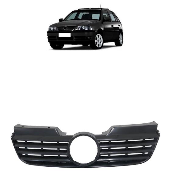 Imagem de Grade Central Parachoque Dianteiro Gol G3 1999 2000 2001 2002 Preto Acabamento Liso