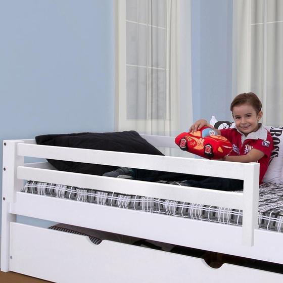 Imagem de Grade de Proteção para Cama Infantil Madeira Maciça Casatema