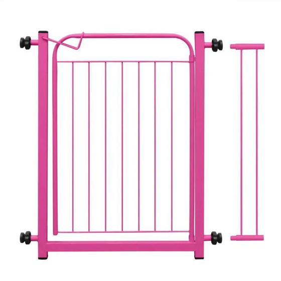 Imagem de Grade De Proteção Pet Cães Para Portas Portão até 80cm - ROSA