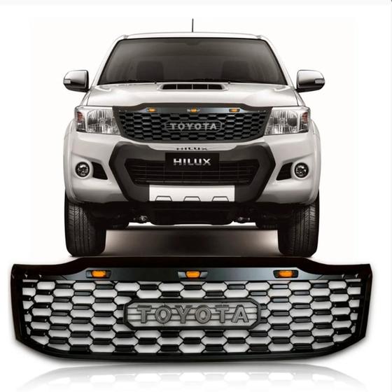 Imagem de Grade Dianteira Toyota Hilux Com 3 Led 2012 Ate 2015