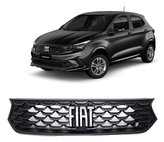 Imagem de Grade do Parachoque Dianteiro Fiat Argo Hgt 2021 2022 Com Emblema Original