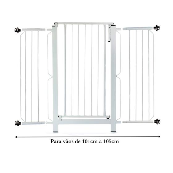 Grade e portão para cachorro bebê pet, vãos de 101cm a 105cm Menor preço em Grade e portão para cachorro bebê pet, vãos de 101cm a 105cm