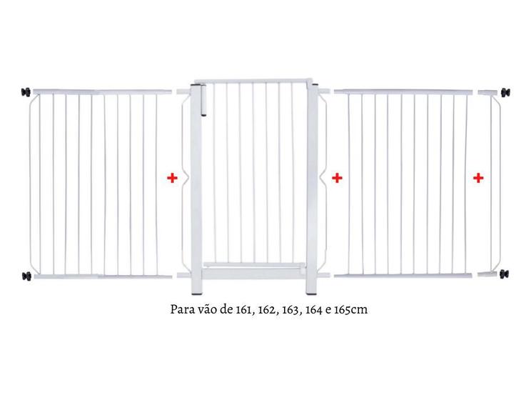 Imagem de Grade e portão para cachorro bebê pet, vãos de 161cm a 165cm