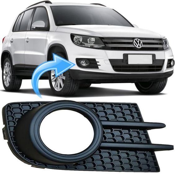 Imagem de Grade Farol De Milha Preta Tiguan 2.0 2009 À 2017 - Direito