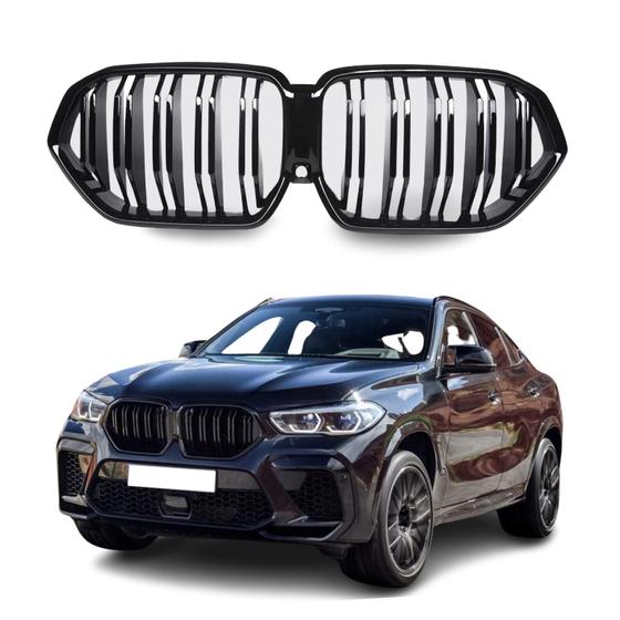 Imagem de Grade Frontal Bmw X6 G06 Black Piano Dupla M Performance M4