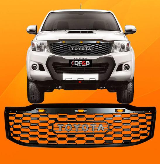Imagem de Grade Frontal Com Led Para Hilux Toyota 2012/2015