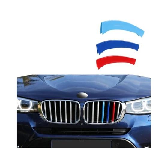 Imagem de Grade Frontal para BMW X1 X2 X3 X4 X5 X6 X7 - Kit 3 Peças Cromadas
