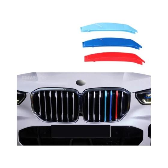 Imagem de Grade Frontal para BMW X1 X2 X3 X4 X5 X6 X7 - Kit 3 Peças Cromadas