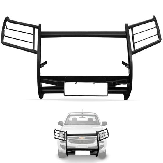 Imagem de Grade Frontal S10 2012 a 2024 Com Base De Guincho Aço Carbono