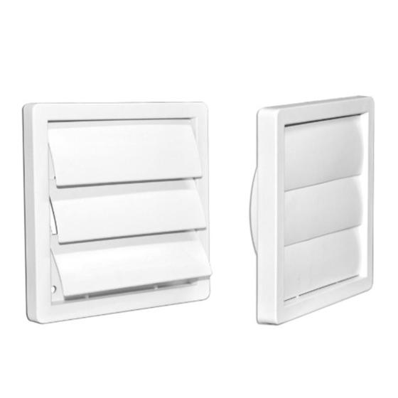 Imagem de Grade Grelha Externa 100mm Auto Fechante p/ Coifa Exaustor Duto Sicflux GVAF100