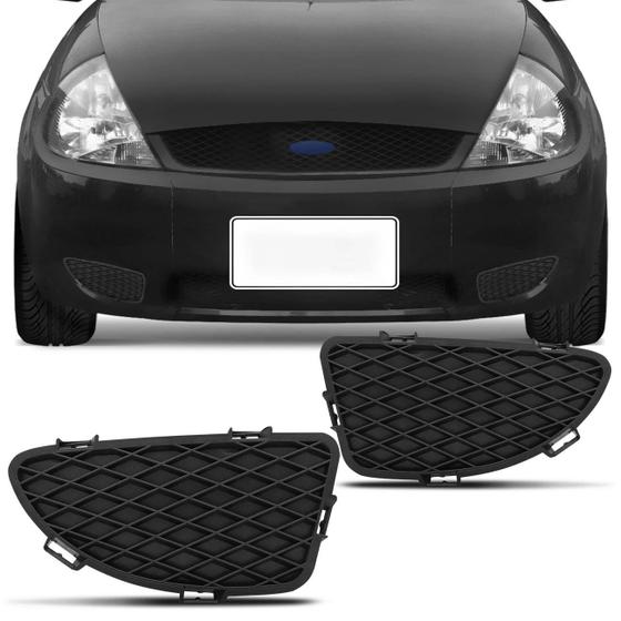 Grade Moldura Tampa Farol Milha Ford Ka 2002 2003 2004 2005 2006 2007 Preto Sem Furo Menor preço em Grade Moldura Tampa Farol Milha Ford Ka 2002 2003 2004 2005 2006 2007 Preto Sem Furo
