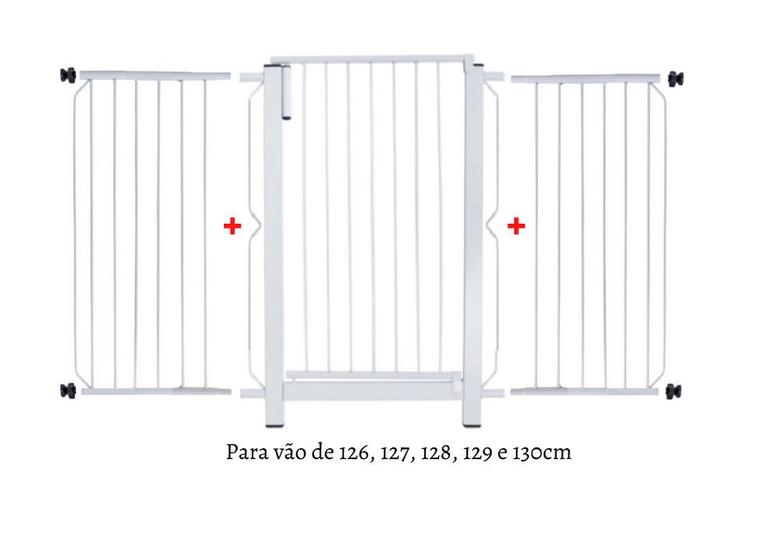 Imagem de Grade para Porta Segurança e Proteção de Bebes e Pets, vãos de 126cm 127cm 128cm 129cm 130cm  MASTER