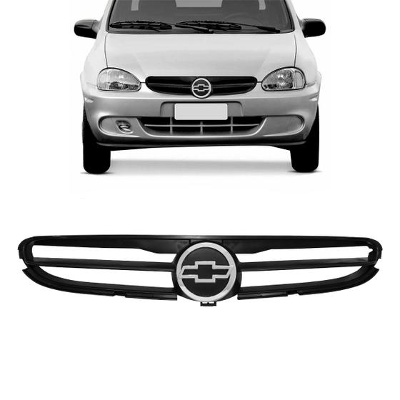 Grade Radiador Corsa Classic 2002/2008 Preta com Emblema Menor preço em Grade Radiador Corsa Classic 2002/2008 Preta com Emblema