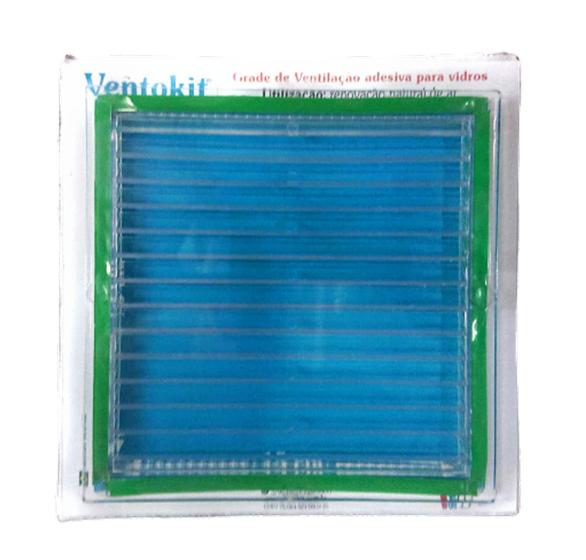 Imagem de Grade transparente acrílico adesiva p/ vidro 15x15cm 