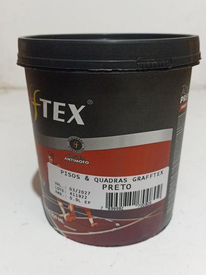 Imagem de Grafftex Tinta Acrilica Preto Piso e Quadras 900ml