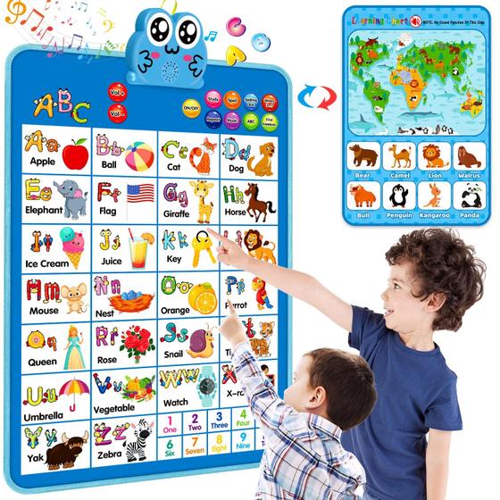 Imagem de Gráfico de Parede Interativo Niwoed Talking ABC 123 - Alfabeto e Números