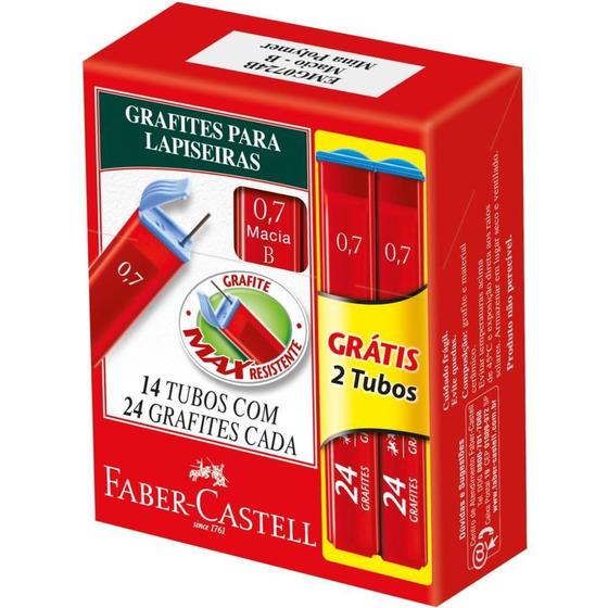 Imagem de Grafite 0.7MM Polymer B 14 Tubos com 24 Minas Cada