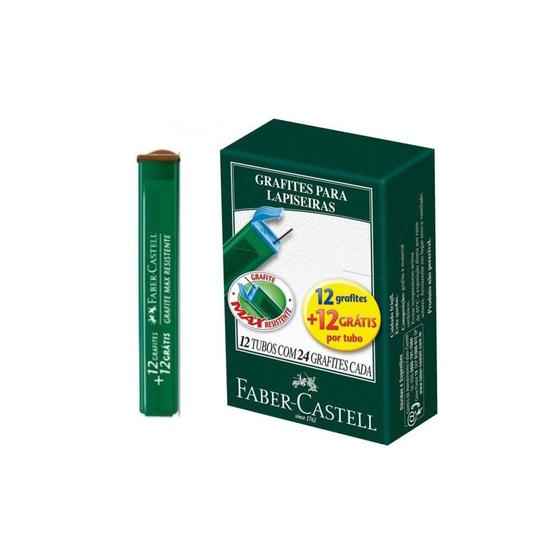 Imagem de Grafite 0,5mm 2B 12 Estojos com 24 Grafites Faber Castell - Faber-castell