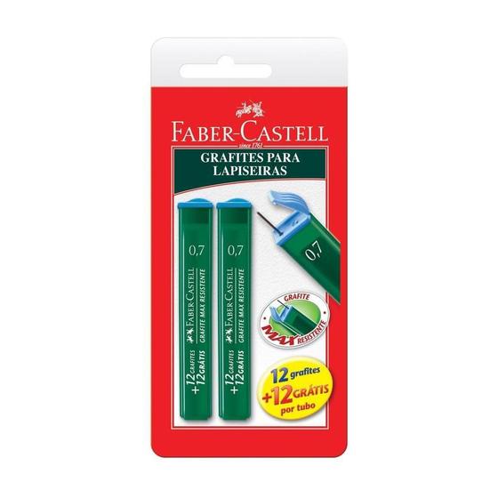 Imagem de Grafite 0,7mm 24 Grafites Faber Castell - Embalagem com 2 Unidades