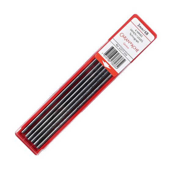 Imagem de Grafite Caran D'ache Technograph 3mm/6b com 6 Unidades
