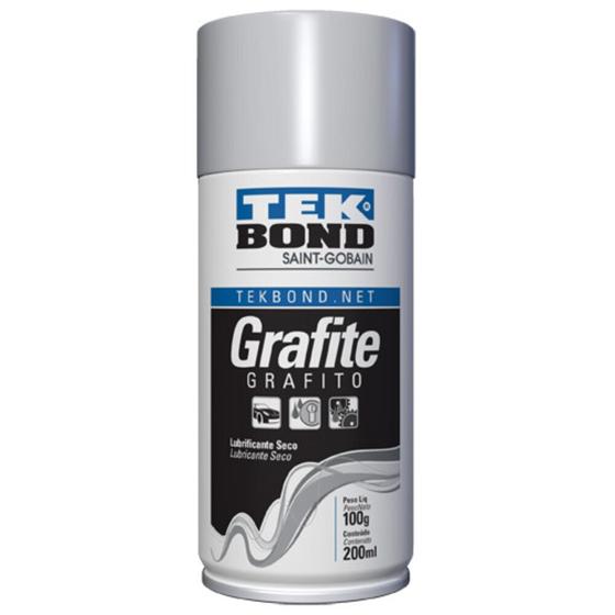 Imagem de Grafite Lubrificante Seco Spray 200ml Cor:Cinza