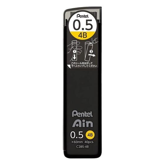 Imagem de Grafite Pentel Ain Stein 0.5Mm 4b com 40 Unidades
