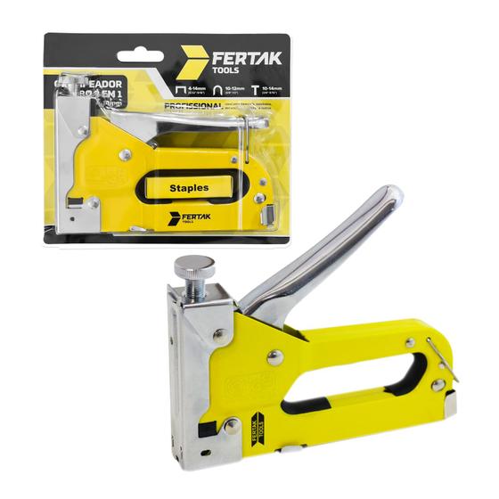 Imagem de Grampeador 414mm Com 200 Grampos Extra Tapeçaria Marcenaria Fertak