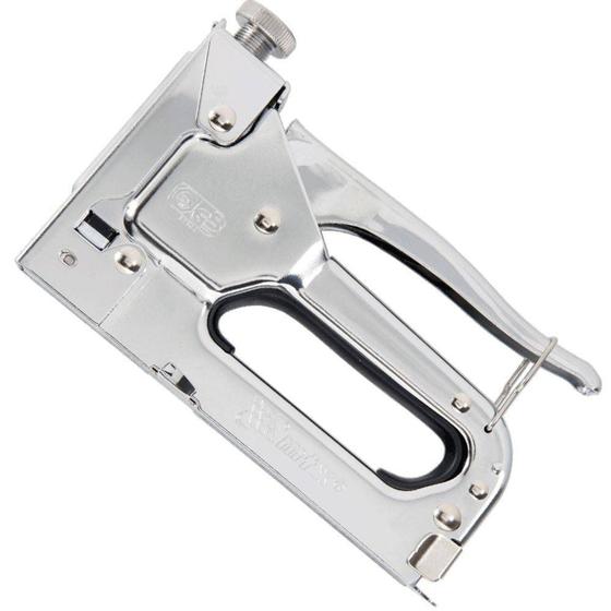 Imagem de Grampeador manual de metal com ajuste de pressao, para grampos de 4 - 14 mm