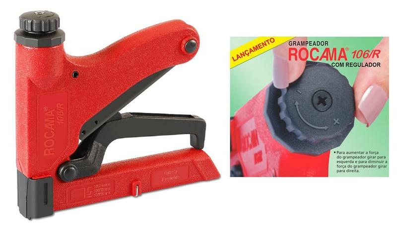 Imagem de Grampeador Rocama 106R Com Regulagem Manual Tapeceiro