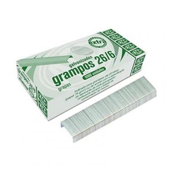 Grampo ACC Galvanizado 26/6 CX C/5000 Menor preço em Grampo ACC Galvanizado 26/6 CX C/5000