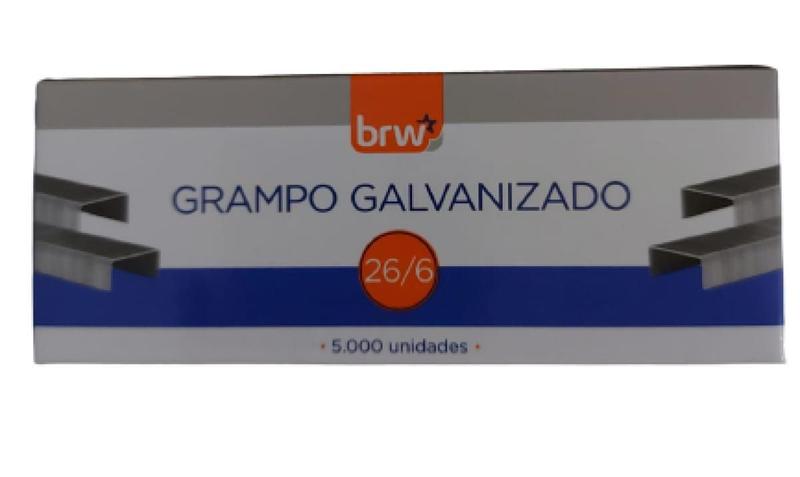 Imagem de Grampo Brw 26/6 galvanizado com 5000 grampos