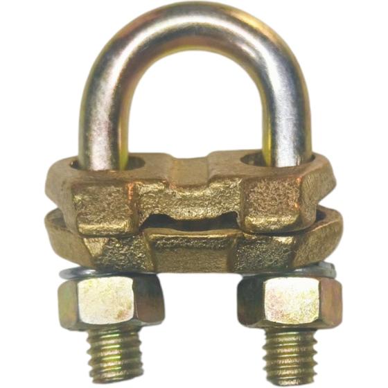 Imagem de Grampo Conector Gtdu Terra Aterramento Duplo Tipo U para Haste de 1/2 até 5/8