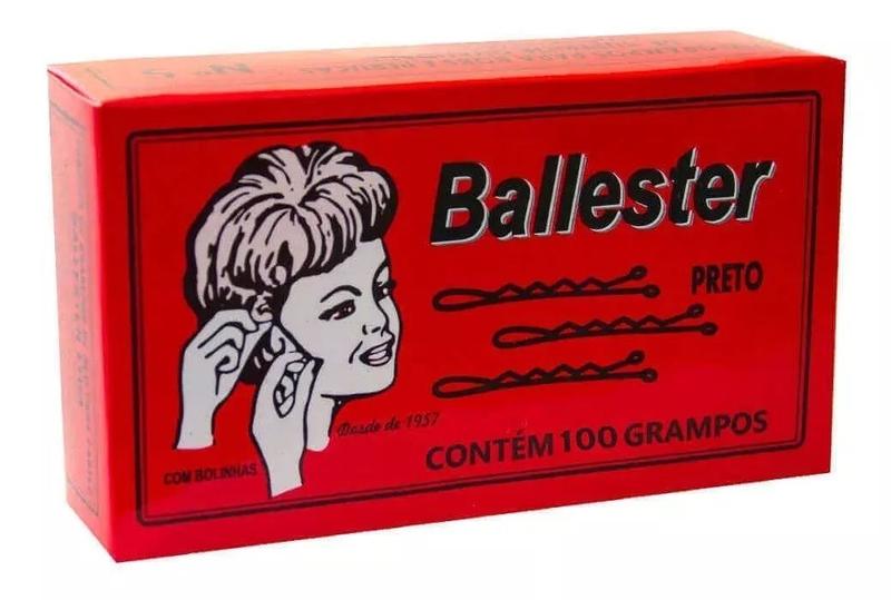 Imagem de Grampo De Cabelo Profissional Ballester Nº 5 Preto Com 100un