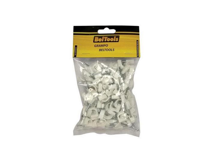 Imagem de Grampo Fixa Fio 12mm + Prego com 100 Peças Beltools