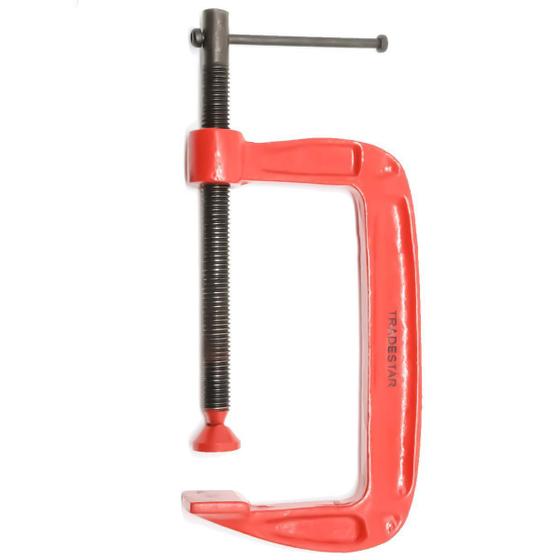 Imagem de Grampo Sargento C 4'' Tradestar - Fixação Robusta