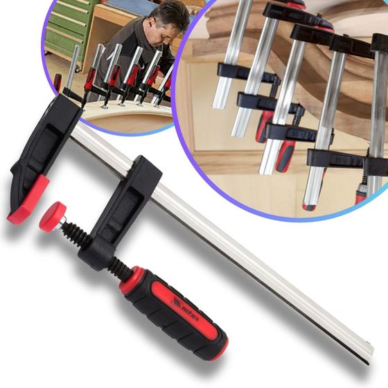 Grampo Sargento Tipo F 14pol 37cm 63kg Ajuste Aperto Rápido Descerrar c/ Cabo de Madeira Carpinteiro Marceneiro Fixação Peças e Móveis 300x50x370mm Menor preço em Grampo Sargento Tipo F 14pol 37cm 63kg Ajuste Aperto Rápido Descerrar c/ Cabo de Madeira Carpinteiro Marceneiro Fixação Peças e Móveis 300x50x370mm