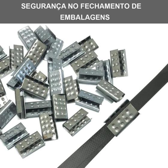 Imagem de Grampo Selo Metálico Para Fitas Arquear Pp 16Mm Com 5 Kg