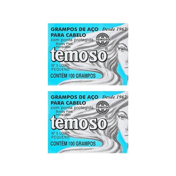 Imagem de Grampo Teimoso N 5 Com 100Un Louro - Kit Com 2Un