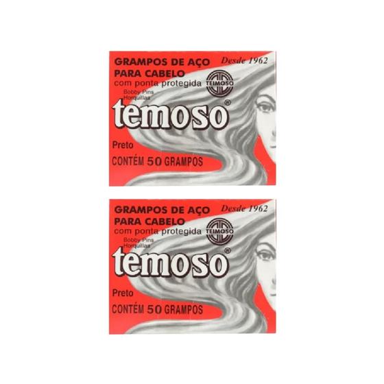 Imagem de Grampo Teimoso N 5 Com 50un Preto - Kit C/ 2un