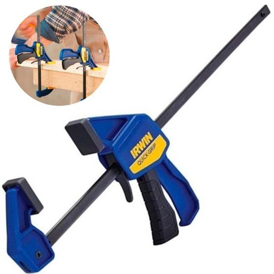 Grampo Tipo Sargento Irwin Rapido Marceneiro 6" 15cm 63kg 2006021 Menor preço em Grampo Tipo Sargento Irwin Rapido Marceneiro 6" 15cm 63kg 2006021