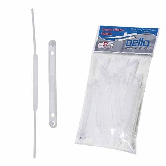 Grampo Trilho Plastico Pasta Suspensa Branco / 50un / Dello Menor preço em Grampo Trilho Plastico Pasta Suspensa Branco / 50un / Dello