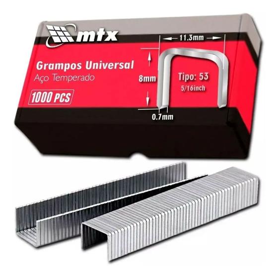 Imagem de Grampos 08mm Tipo 53 com 1000 Unidades